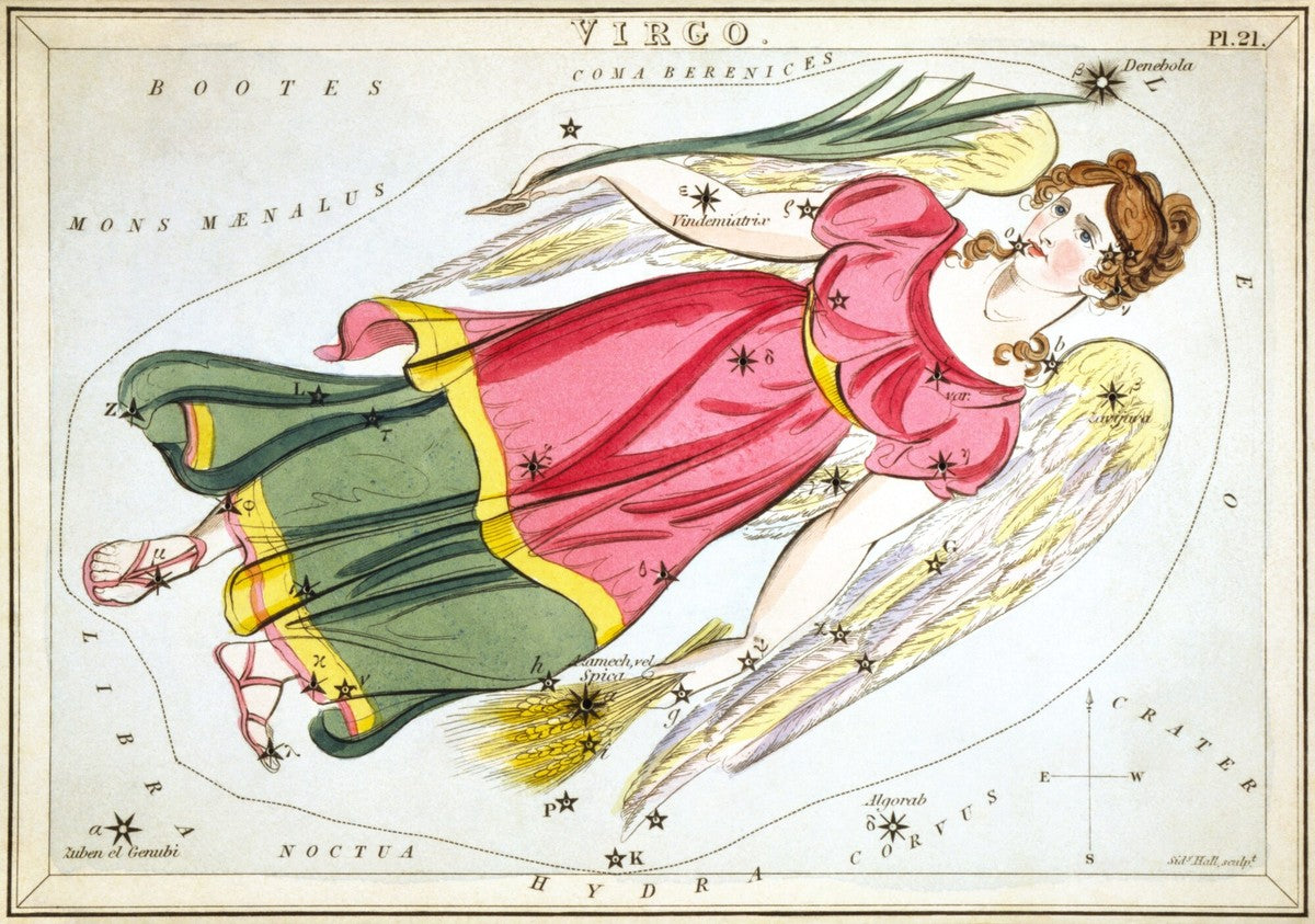 Virgo, from Urania's Mirror (Sidney Hall, 1824)