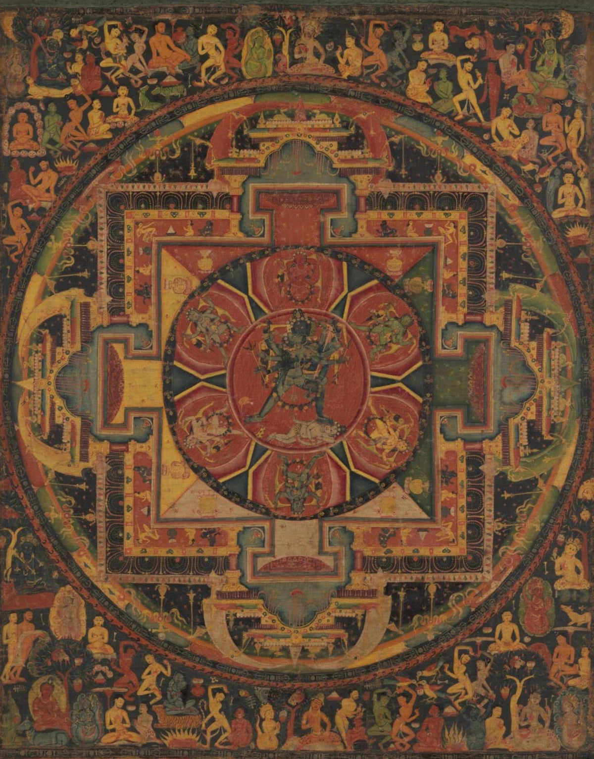 Chakrasamvara Mandala: A Palace Surrounded by Graveyards
