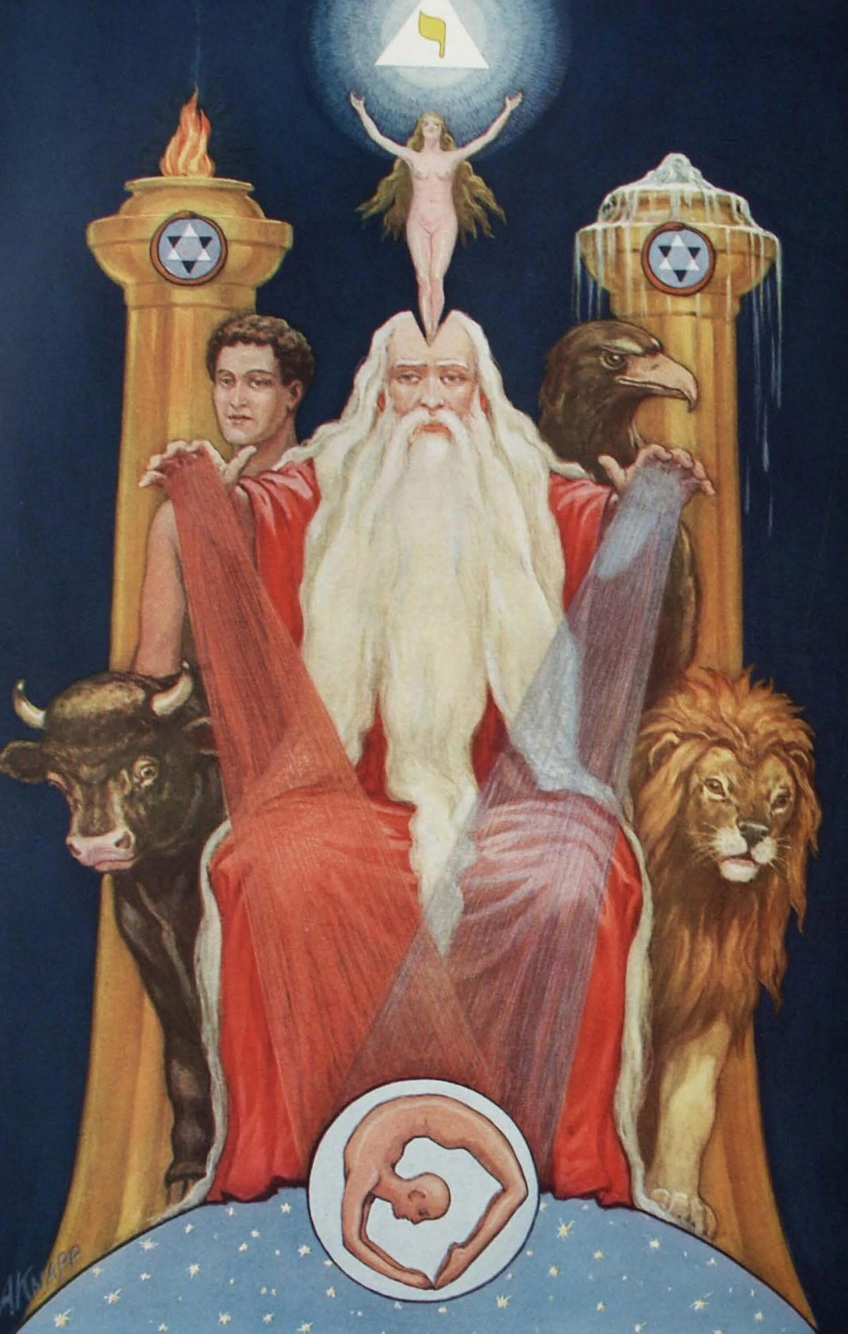 The Ancient of Ancients by J. Augustus Knapp, from The Secret Teachings of All Ages