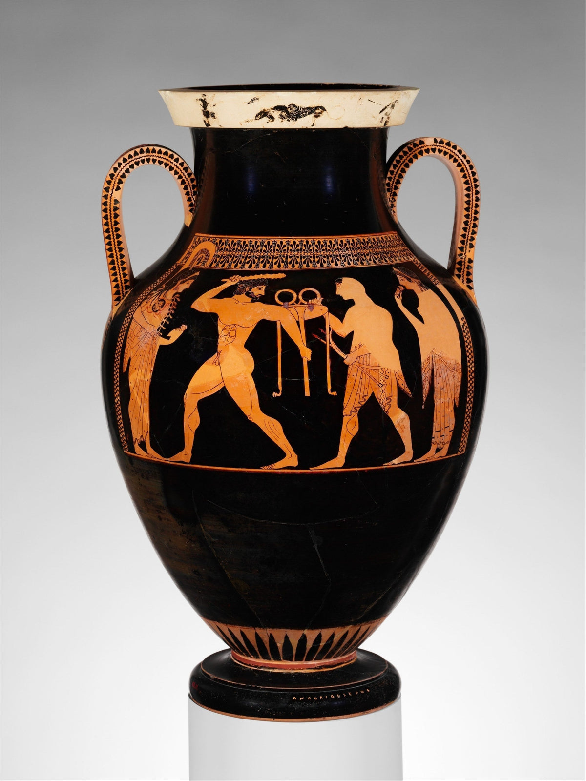 Terracotta amphora signed by Andokides, Athens, about 530 BCE