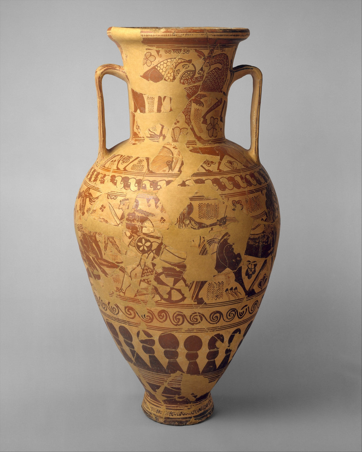 Terracotta neck-amphora attributed to the New York Nessos Painter, Athens, 7th century BCE