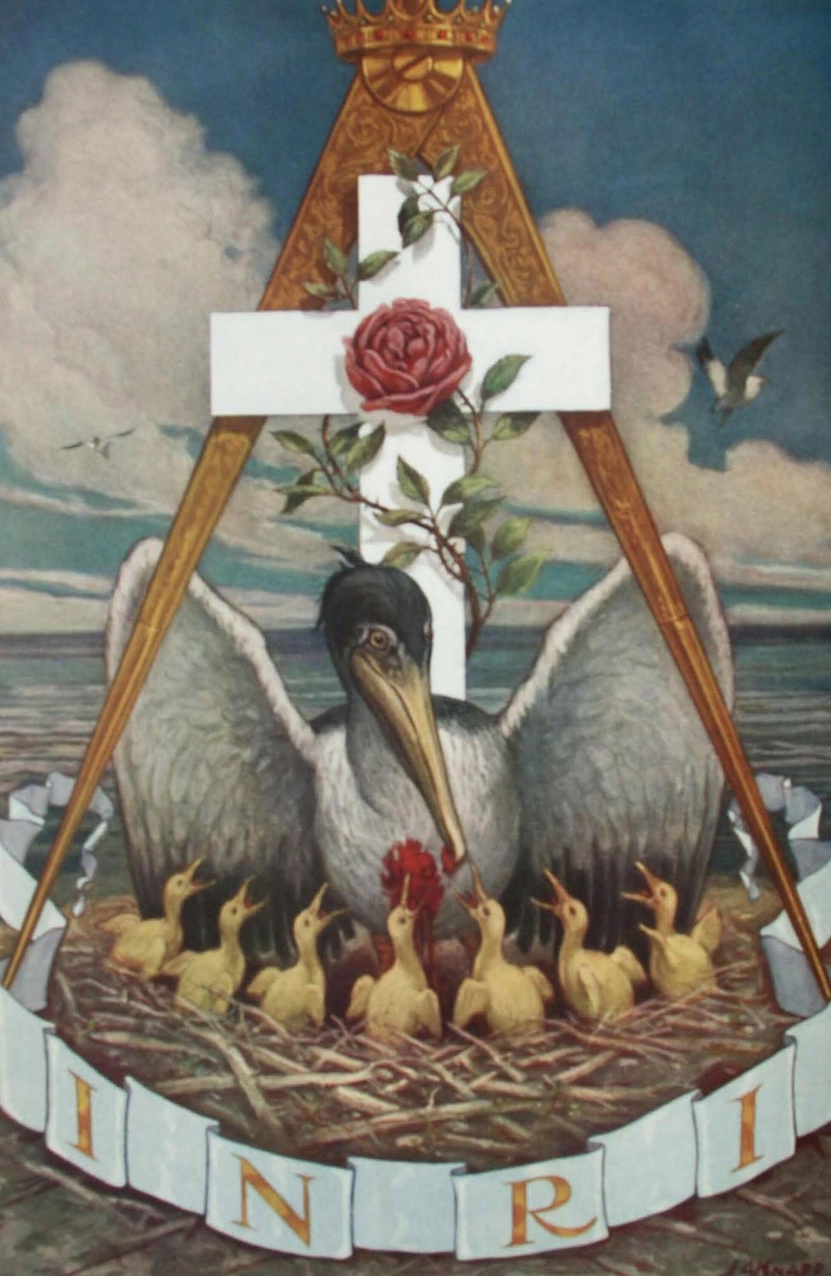 The Jewel of the Rose Croix by J. Augustus Knapp, from The Secret Teachings of All Ages