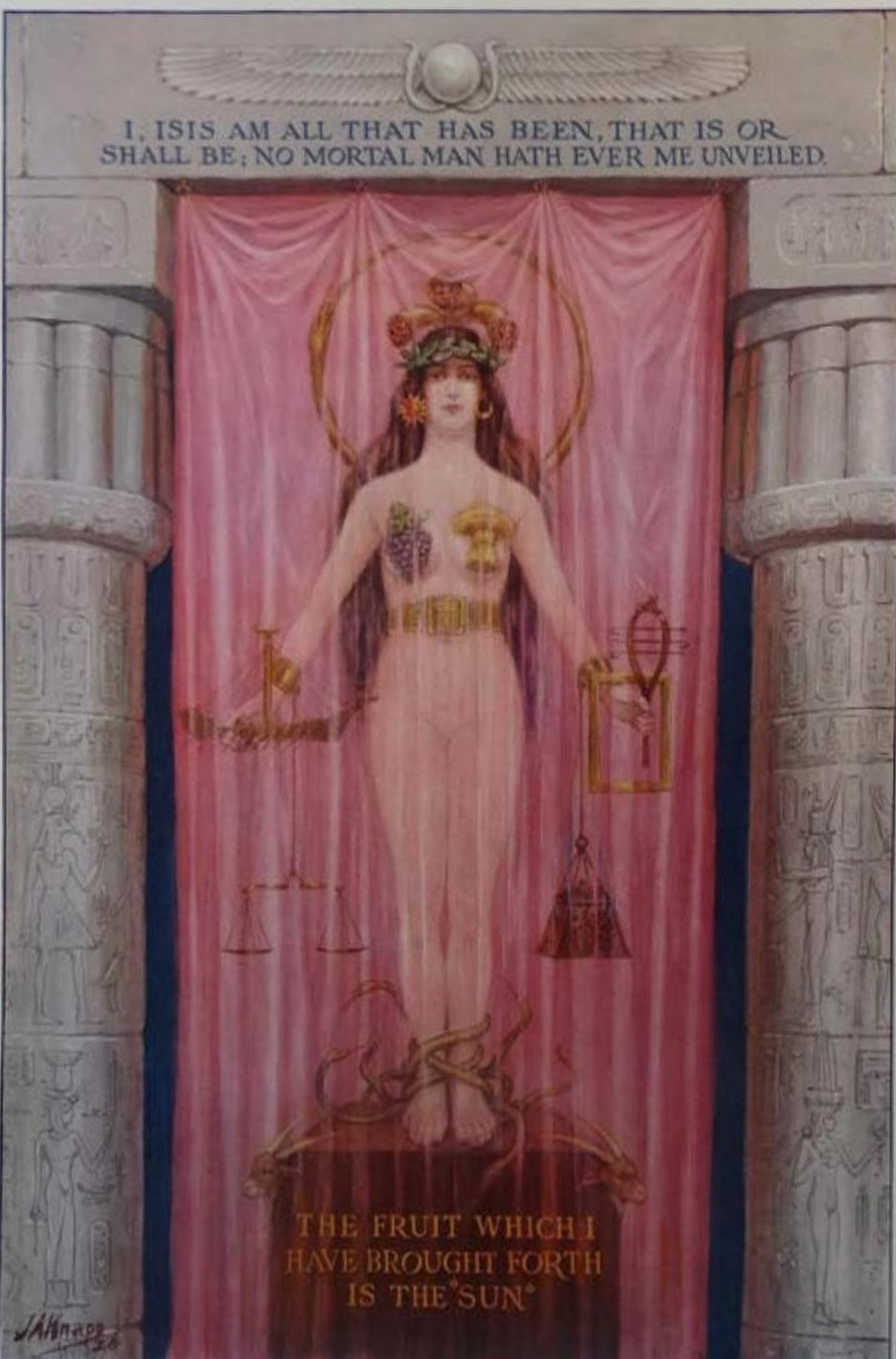 The Saitic Isis by J. Augustus Knapp, from The Secret Teachings of All Ages