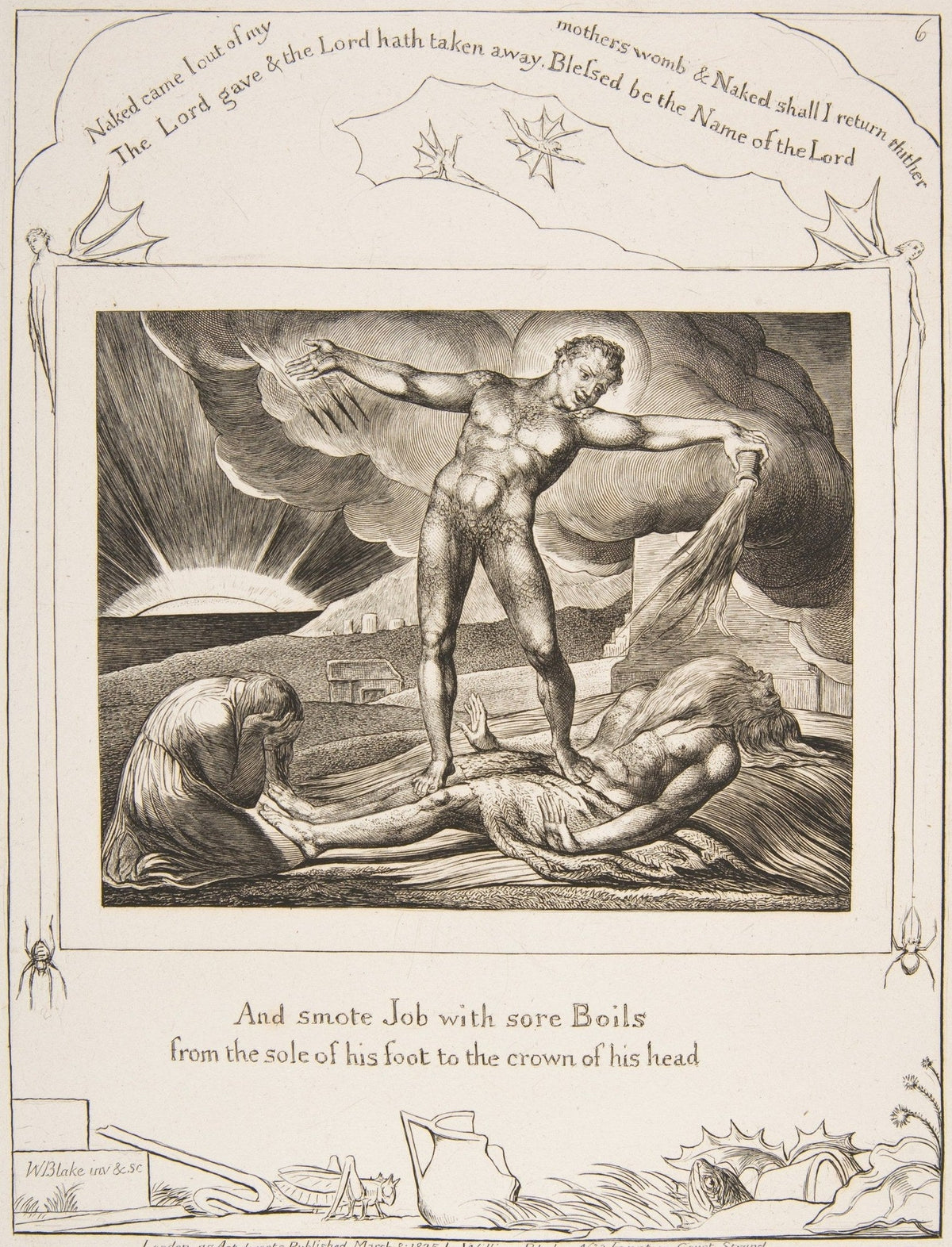 Satan Smiting Job with Boils, William Blake