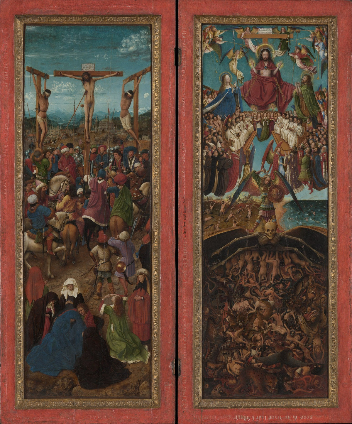 The Crucifixion; The Last Judgment, Jan van Eyck