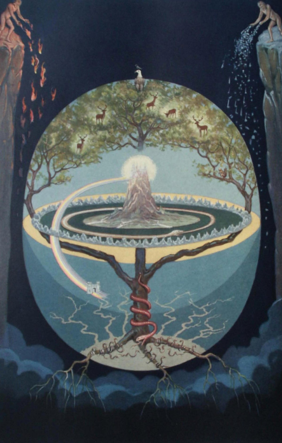 Yggdrasil by J. Augustus Knapp, from The Secret Teachings of All Ages
