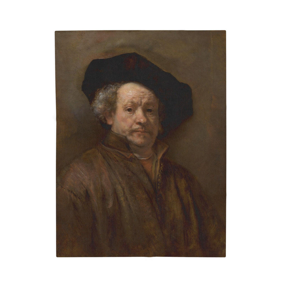 Rembrandt Self-Portrait (1660) Velveteen Plush Blanket