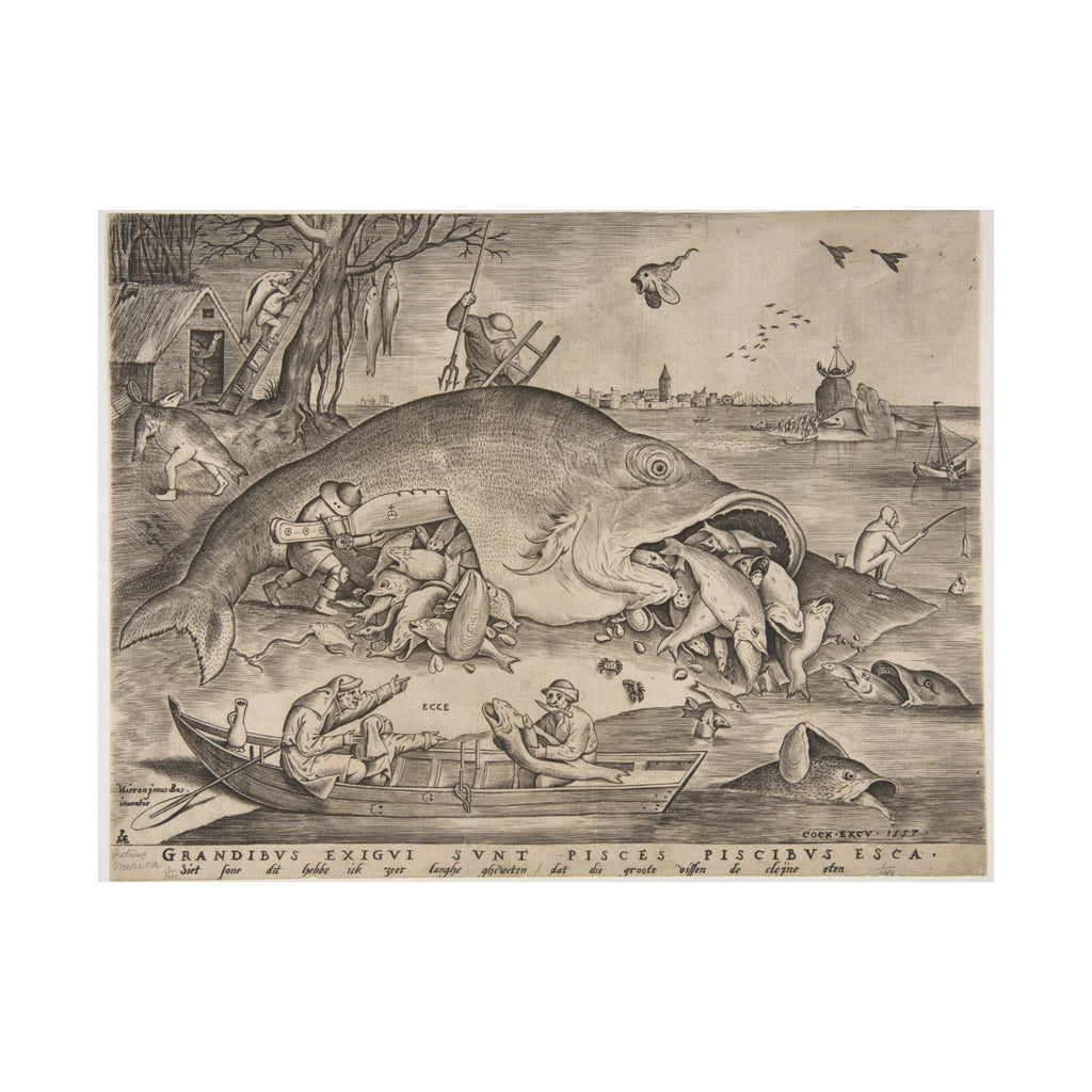 Pieter van der Heyden 'Big Fish Eat Little Fish' Poster