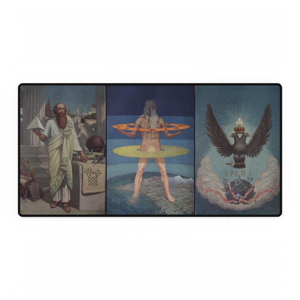Pythagoras, Grand Man of the Zohar and Supreme Symbol Desk Mat: Knapp Triptych