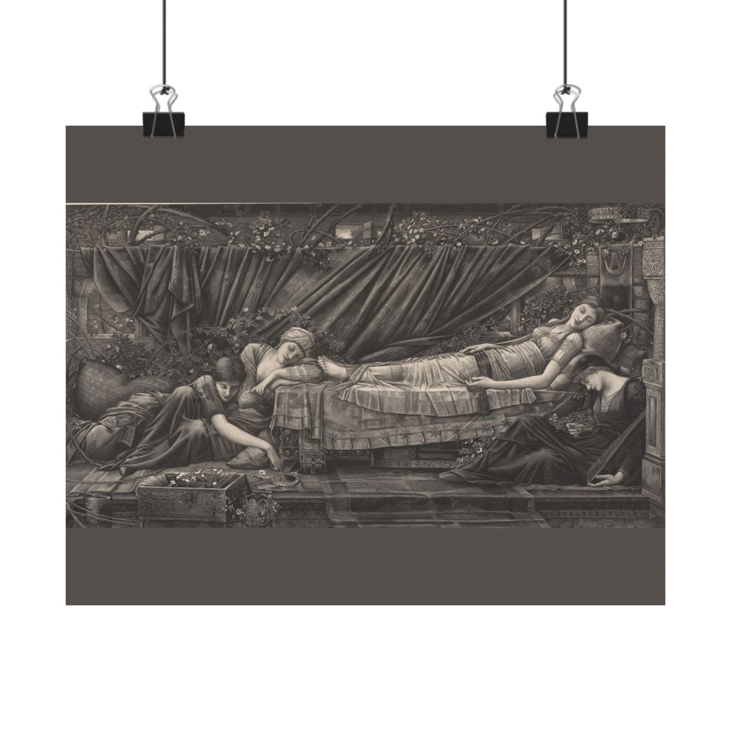 Edward Burne-Jones 'The Rose Bower, The Legend of the Briar Rose' Poster