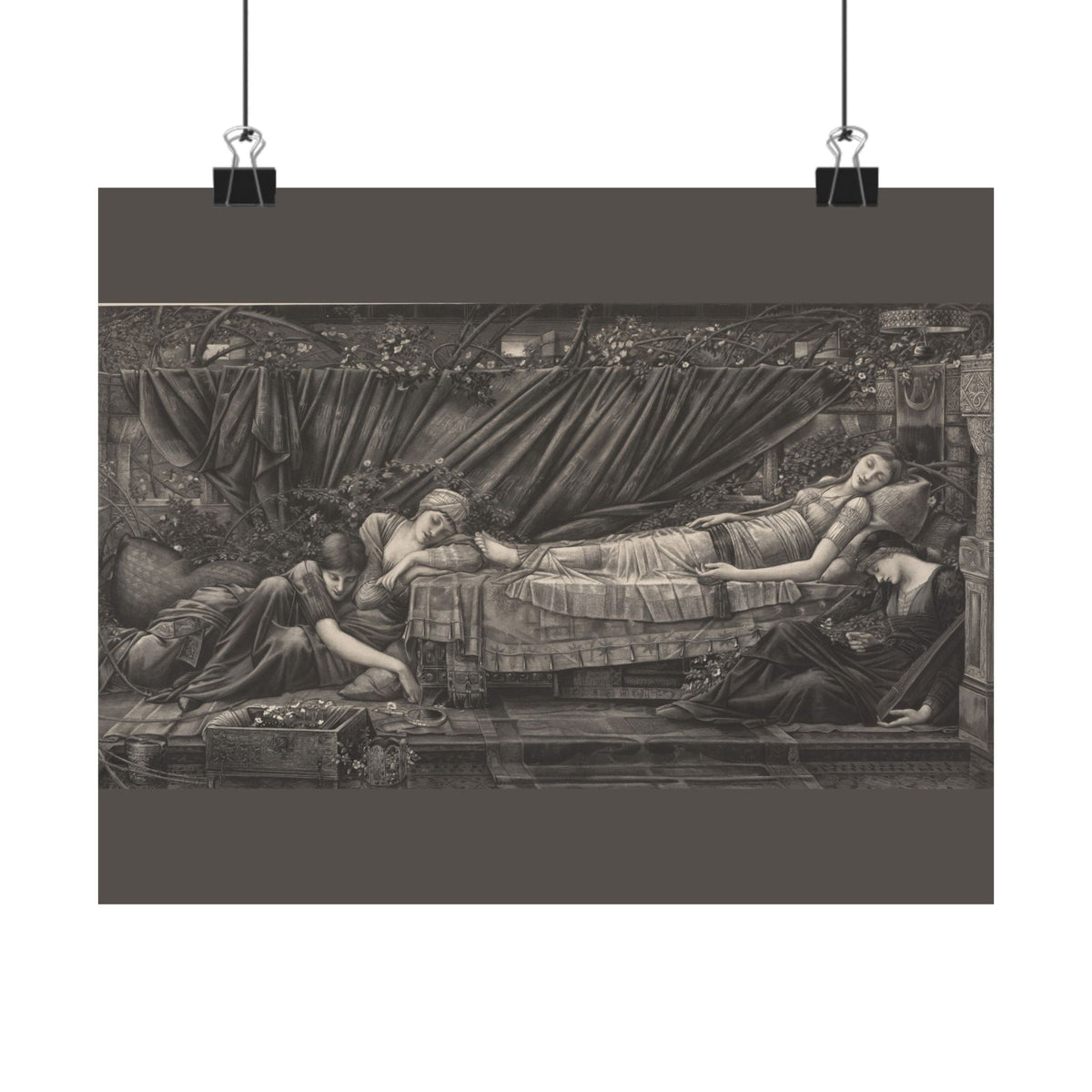 Edward Burne-Jones 'The Rose Bower, The Legend of the Briar Rose' Poster