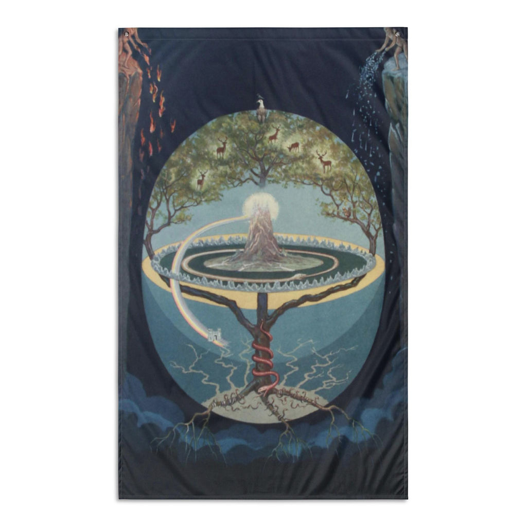 Yggdrasil Banner Flag: Knapp Hanging Wall Flag, 34.5 x 56 in