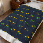 Heraldic Merlion Pattern Velveteen Plush Blanket