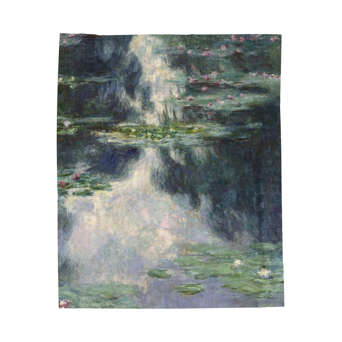 Water Lilies Velveteen Plush Blanket