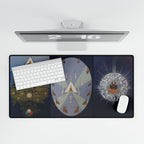 Sephiroth, Zodiacal Egg and Occultum Lapidem Desk Mat: Knapp Kabbalah and Alchemy Triptych