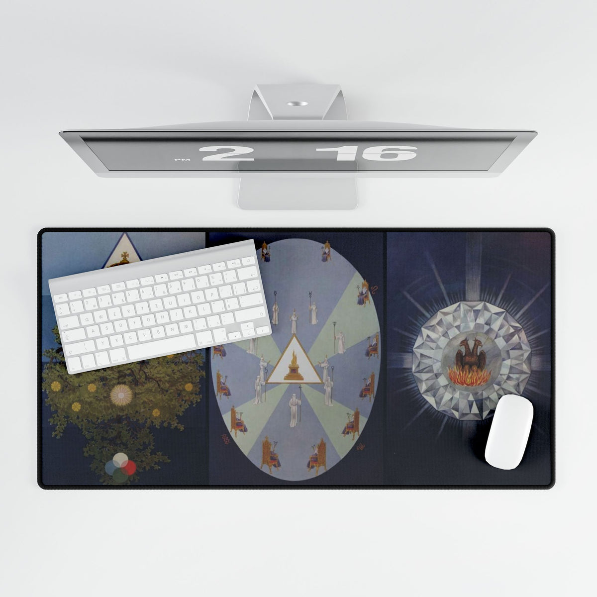 Sephiroth, Zodiacal Egg and Occultum Lapidem Desk Mat: Knapp Kabbalah and Alchemy Triptych