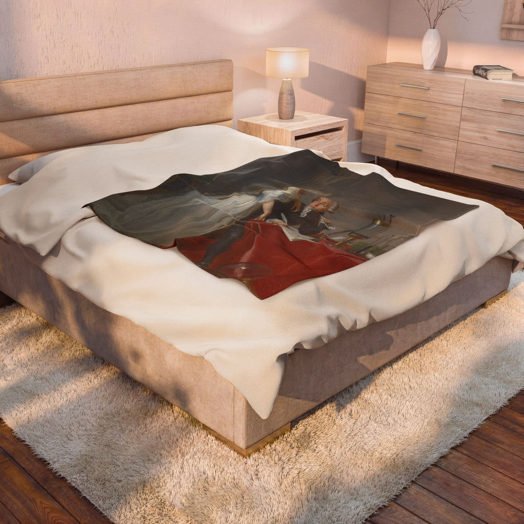 Antoine Laurent Lavoisier and Marie Anne Lavoisier Velveteen Plush Blanket