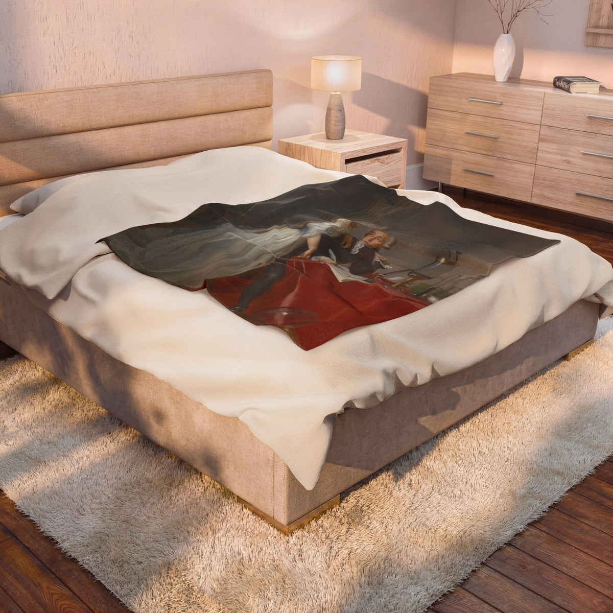 Antoine Laurent Lavoisier and Marie Anne Lavoisier Velveteen Plush Blanket