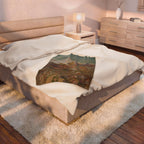 The Atlantean Temple Velveteen Plush Blanket