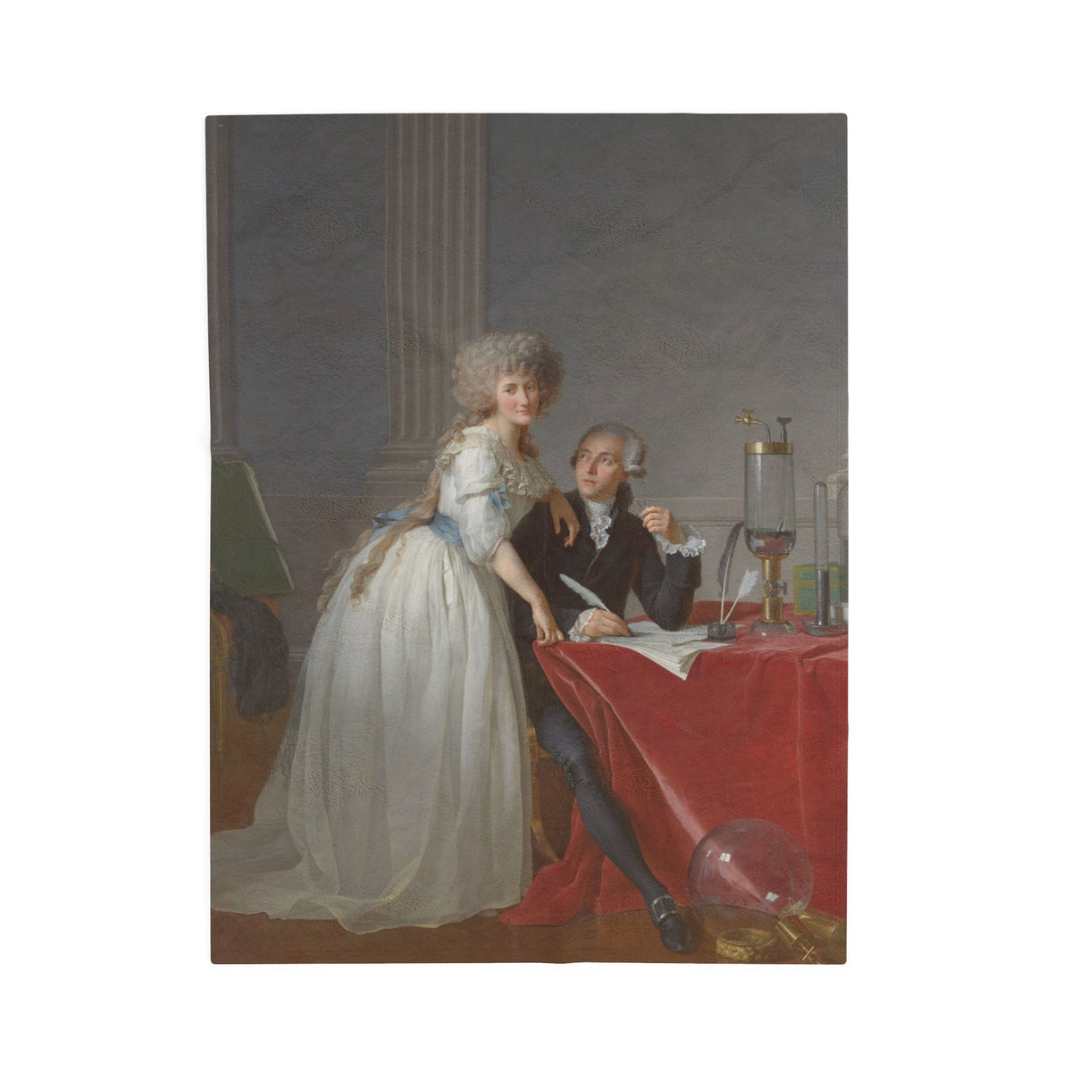 Antoine Laurent Lavoisier and Marie Anne Lavoisier Velveteen Plush Blanket