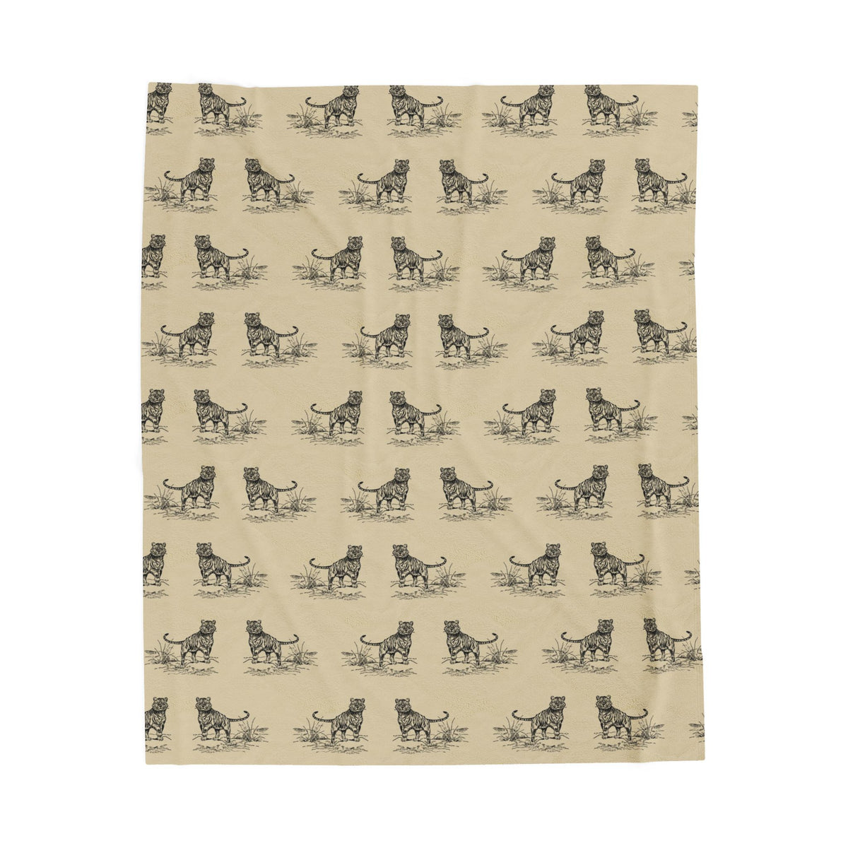 Tiger Pattern Velveteen Plush Blanket