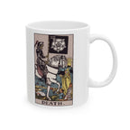 Death tarot card mug, Rider-Waite-Smith design, ceramic 11oz/15oz, view 1