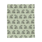 Angel and Clock Pattern Velveteen Plush Blanket