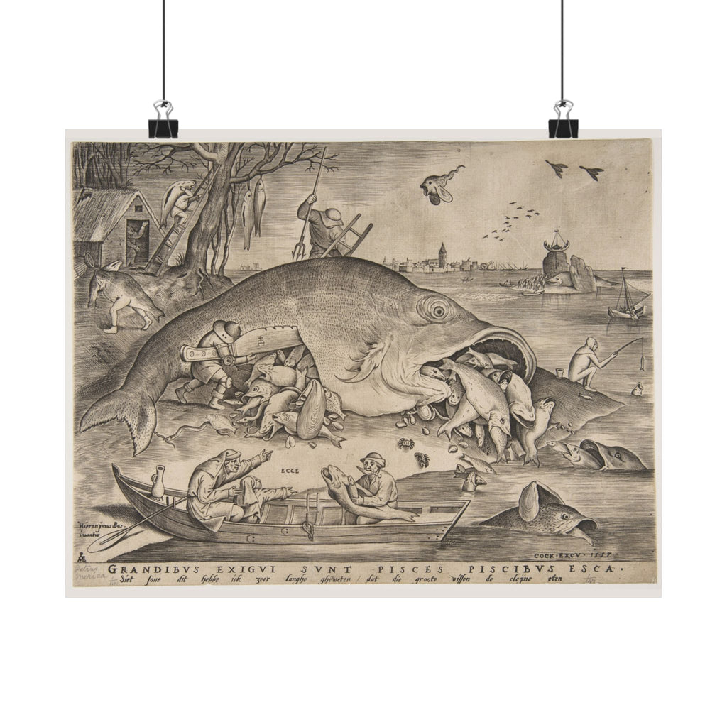 Pieter van der Heyden 'Big Fish Eat Little Fish' Poster