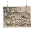 Pieter van der Heyden 'Big Fish Eat Little Fish' Poster