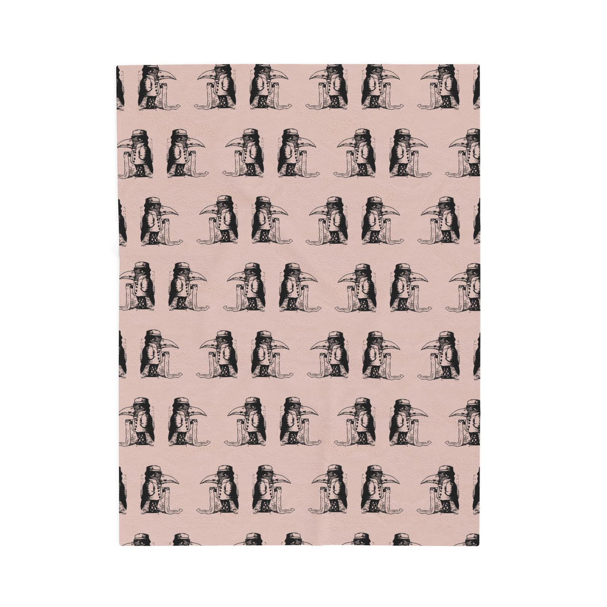 Sad Crow Pattern Velveteen Plush Blanket