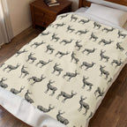 Stag Pattern Velveteen Plush Blanket
