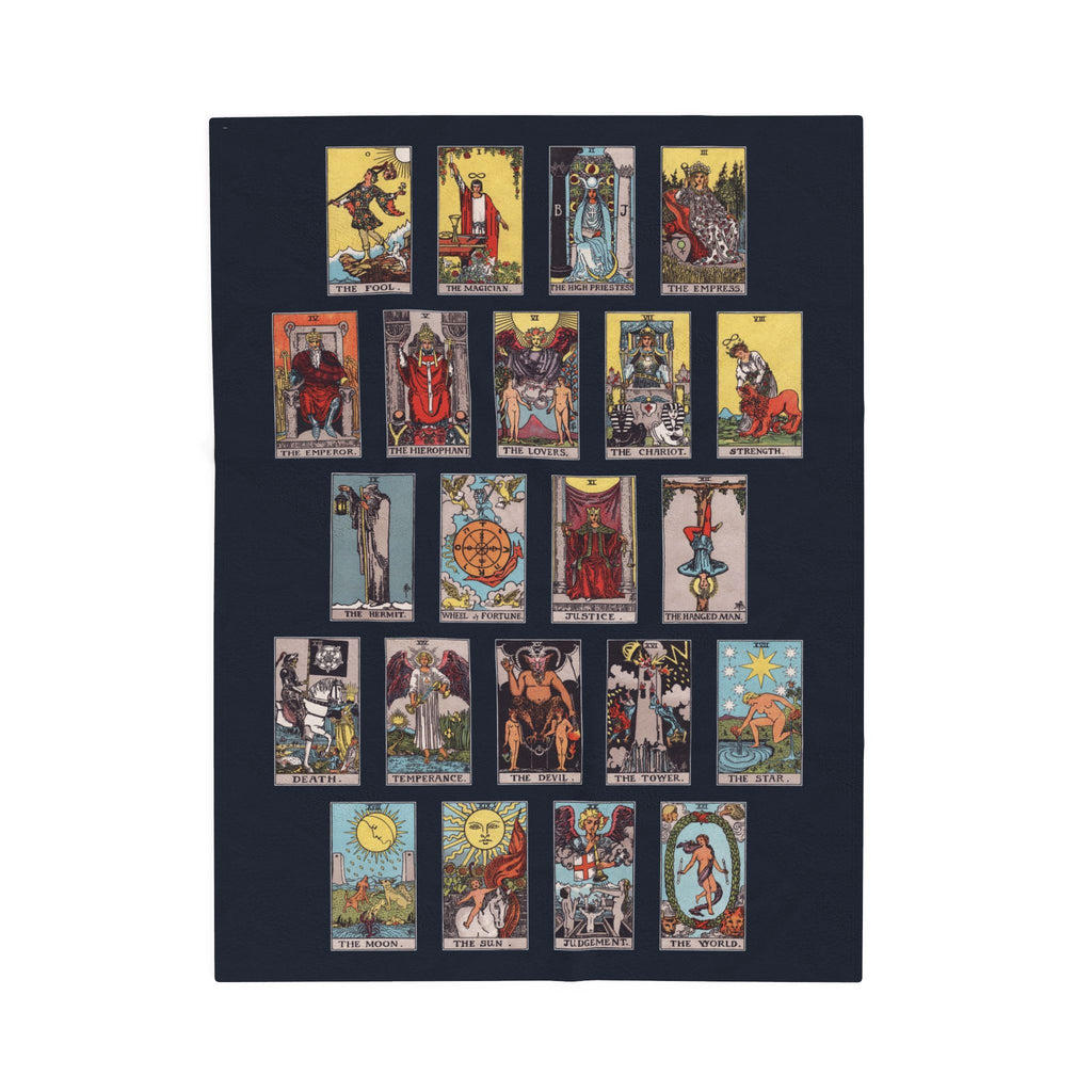 Major Arcana Tarot Velveteen Plush Blanket