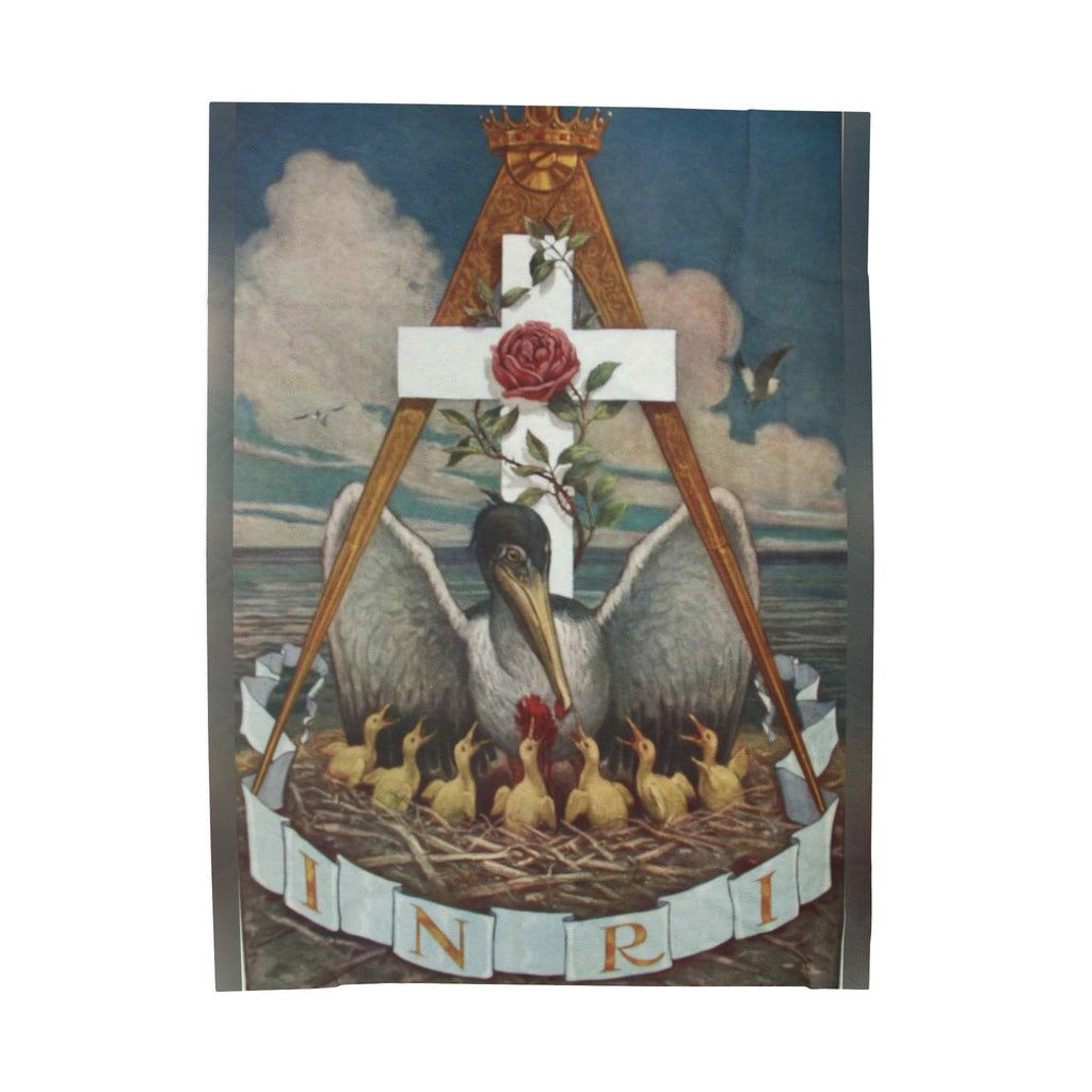 Jewel of the Rose Croix Velveteen Plush Blanket
