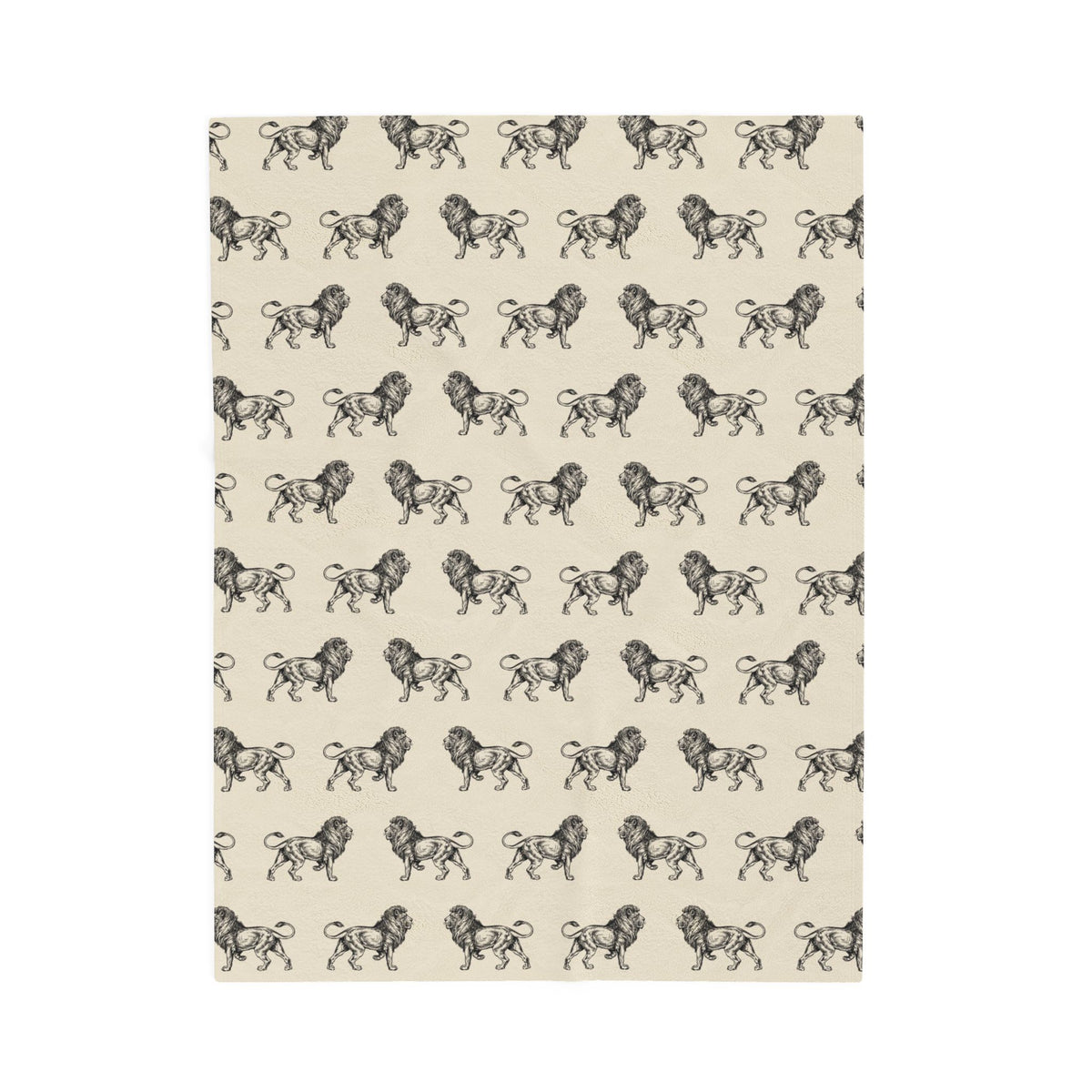 Lion Pattern Velveteen Plush Blanket