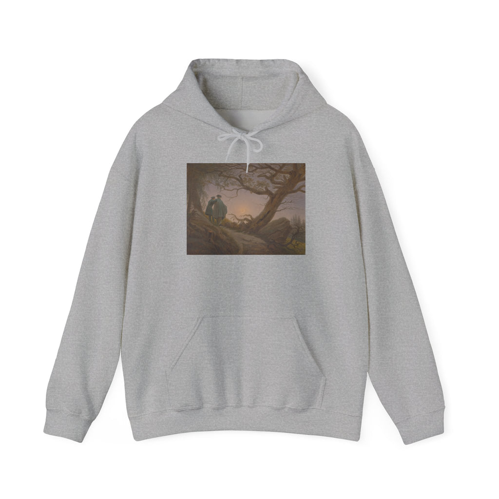Two Men Contemplating the Moon Hoodie