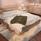 Rough Waves Pattern Velveteen Plush Blanket
