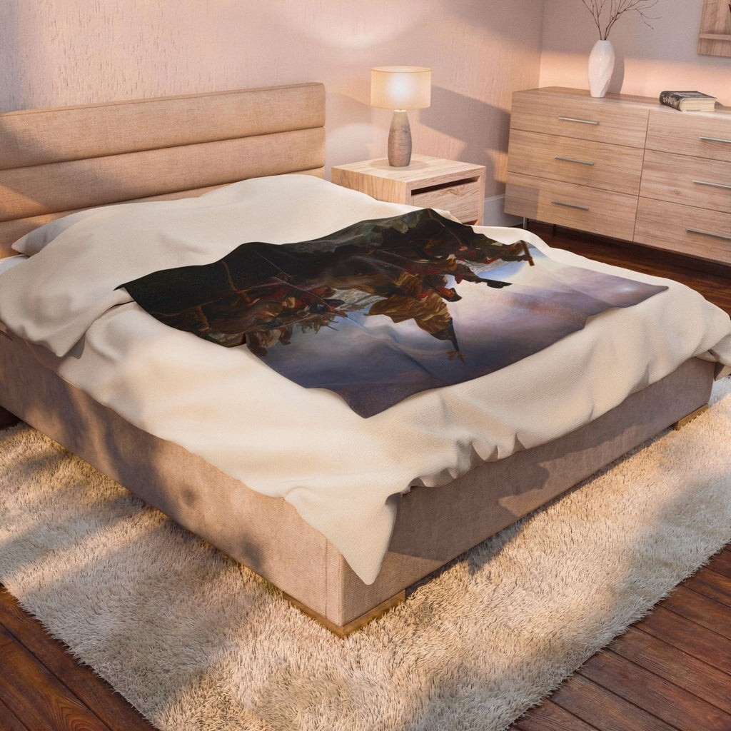 Washington Crossing the Delaware Velveteen Plush Blanket