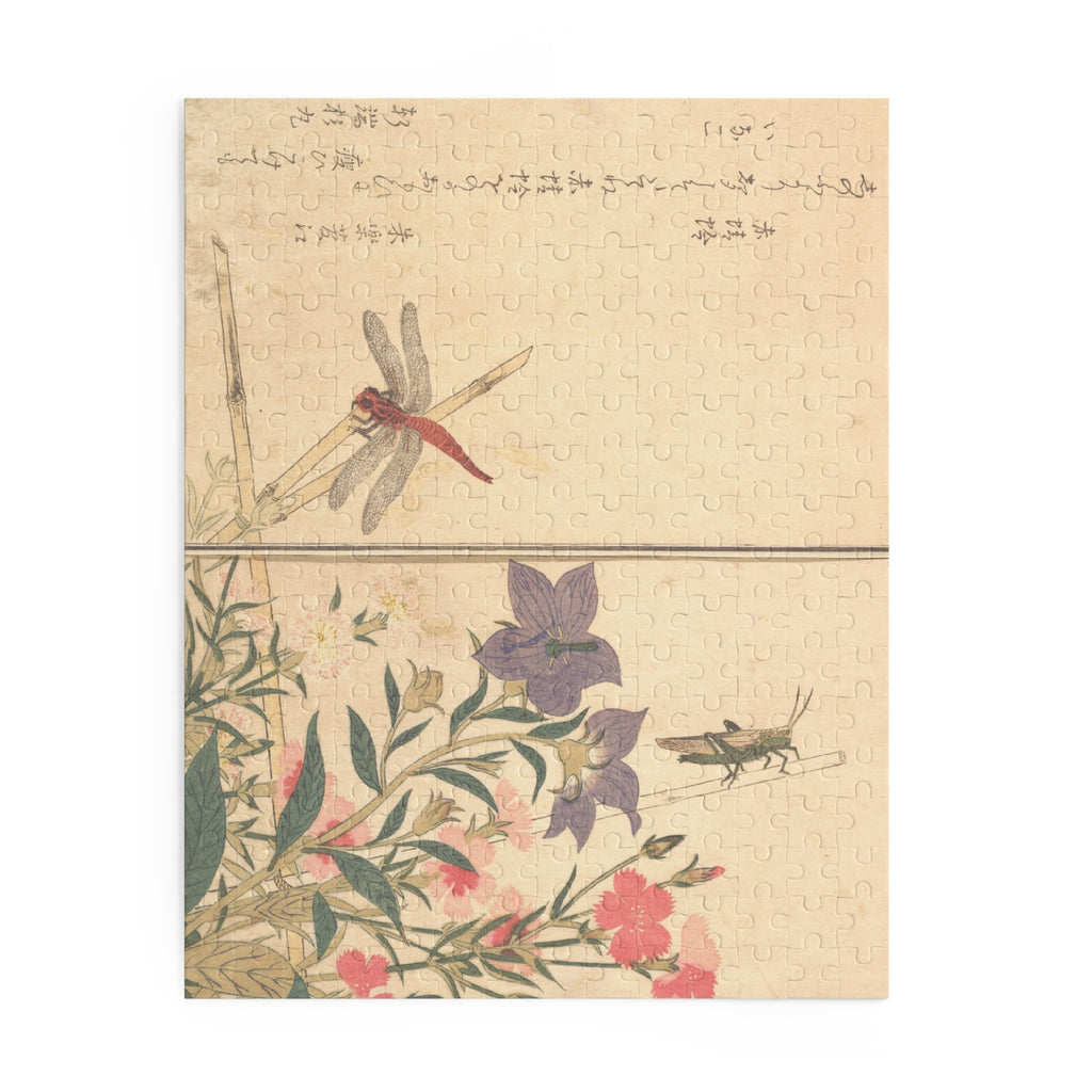 Kitagawa Utamaro 'Red Dragonfly and Locust' Jigsaw Puzzle