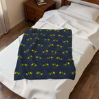 Heraldic Merlion Pattern Velveteen Plush Blanket