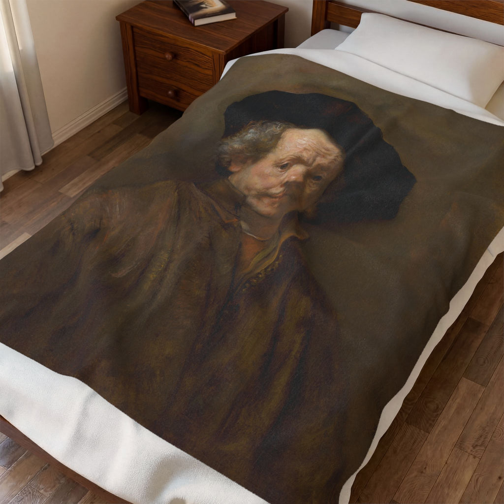 Rembrandt Self-Portrait (1660) Velveteen Plush Blanket