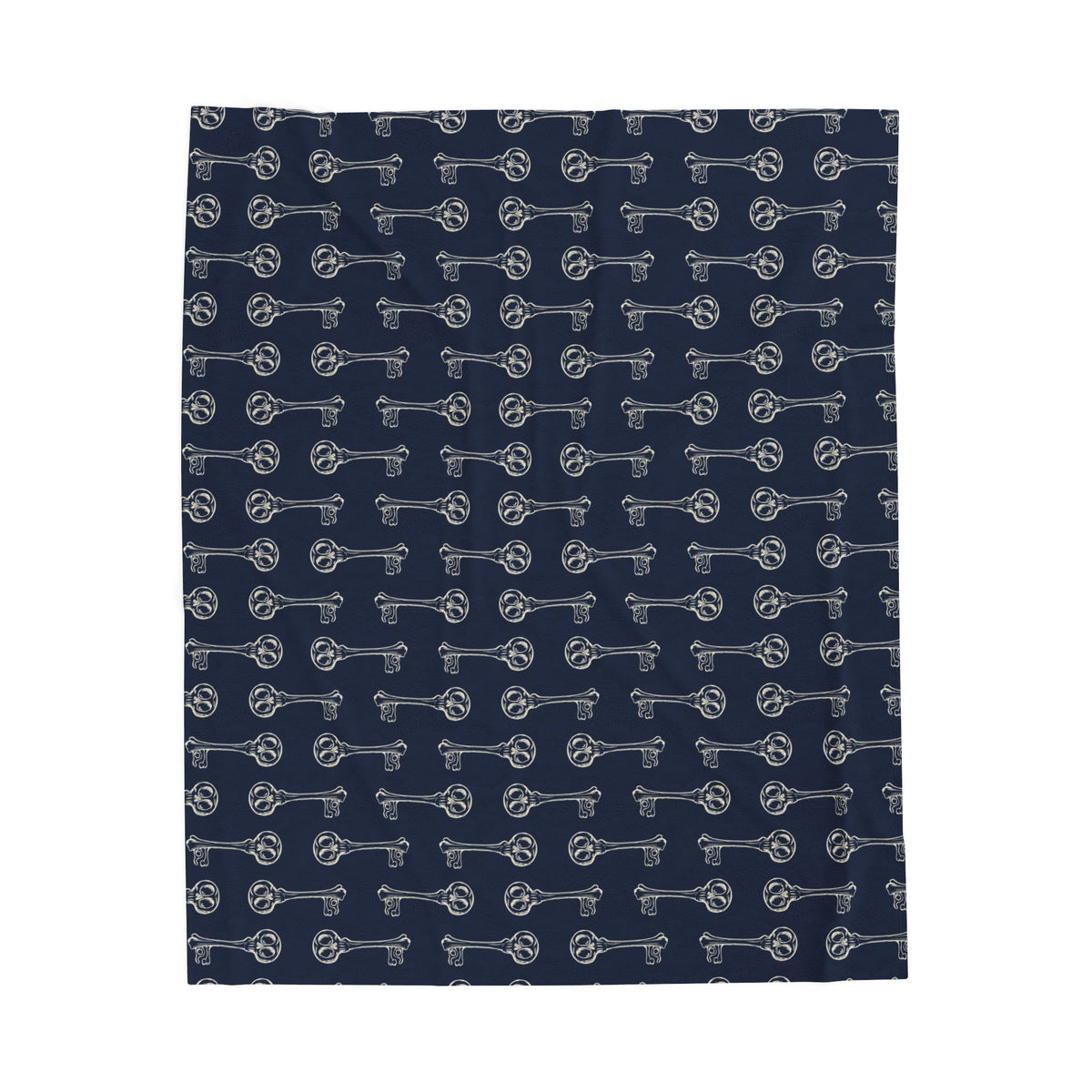Skeleton Key Pattern Velveteen Plush Blanket