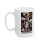 The Tower tarot card mug, Rider-Waite-Smith design, ceramic 11oz/15oz, view 4