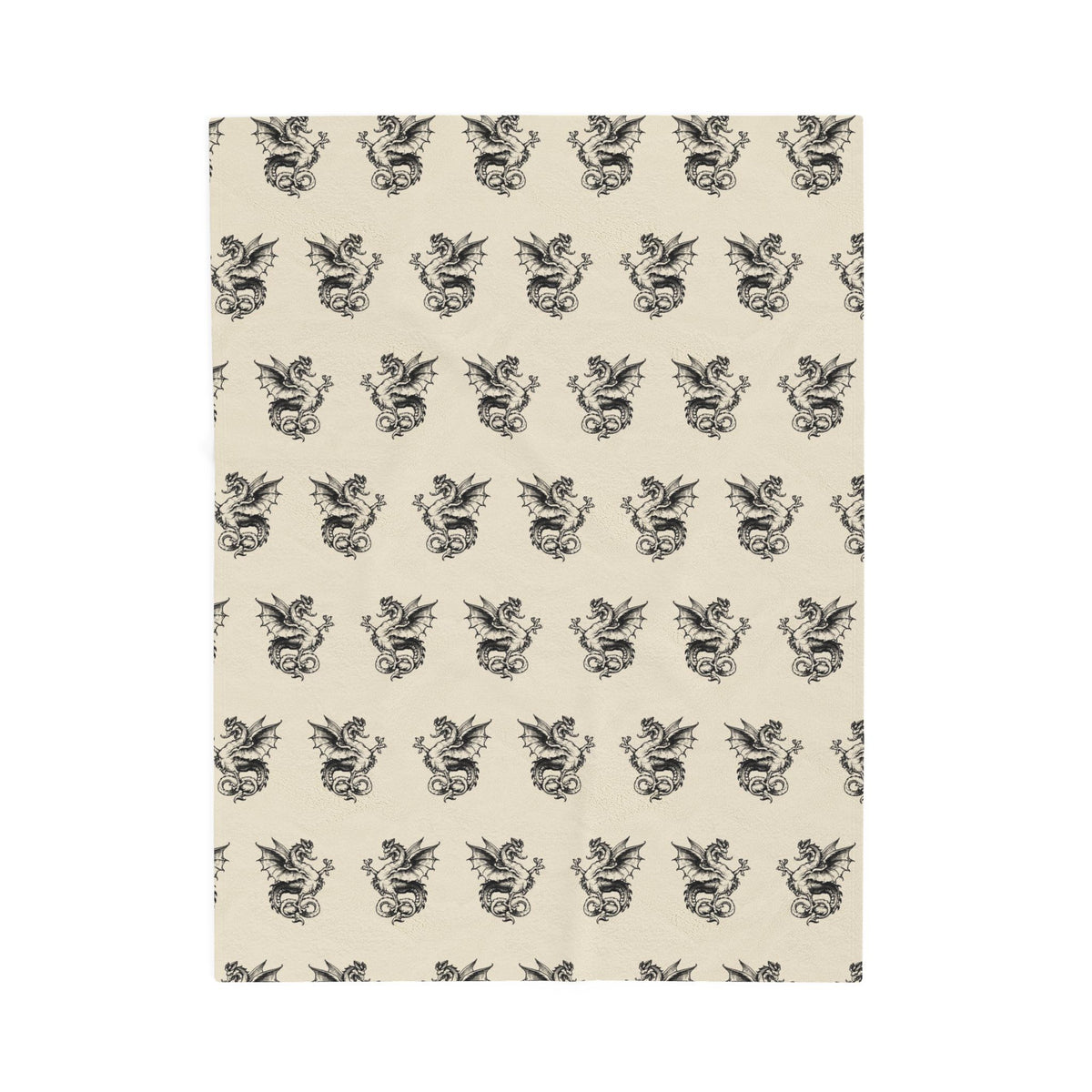 Vintage Dragon Pattern Velveteen Plush Blanket