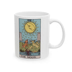 The Moon tarot card mug, Rider-Waite-Smith design, ceramic 11oz/15oz, view 1