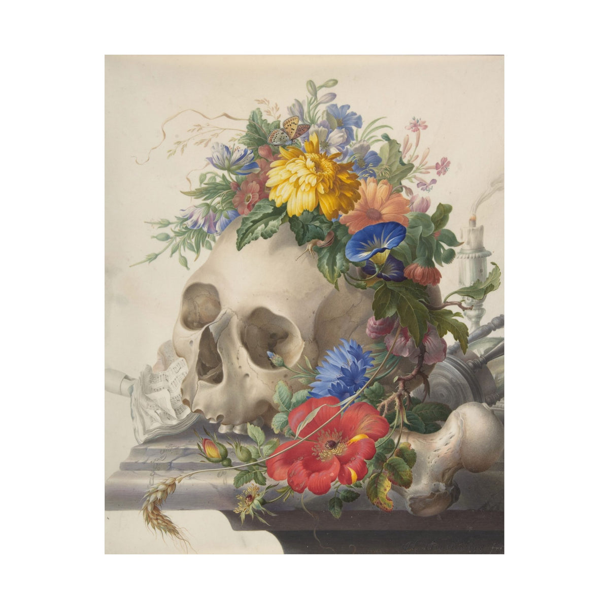 Herman Henstenburgh 'Vanitas Still Life' Poster