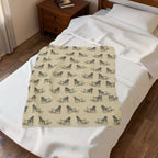 Tiger Pattern Velveteen Plush Blanket