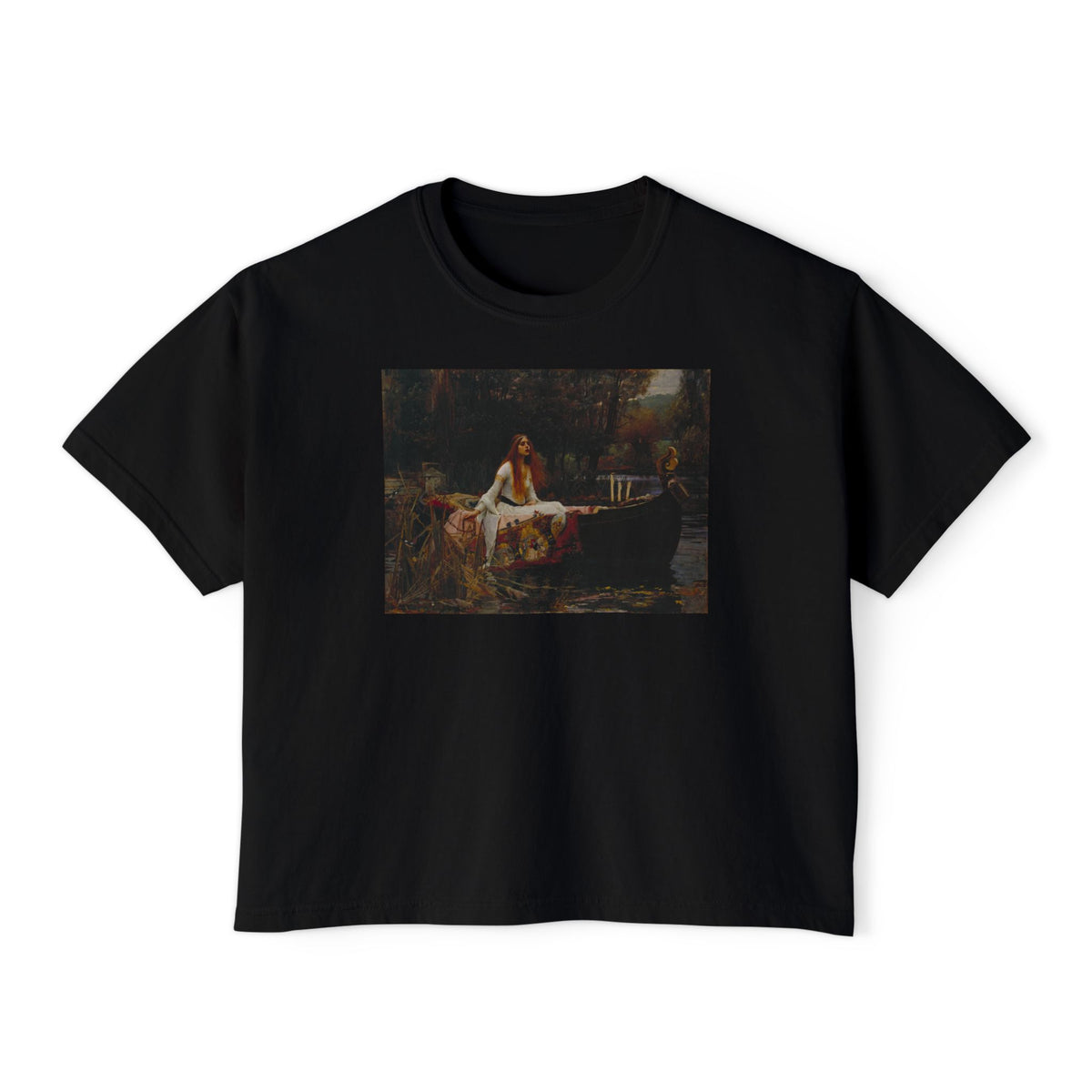 Lady of Shalott Boxy Tee in Black