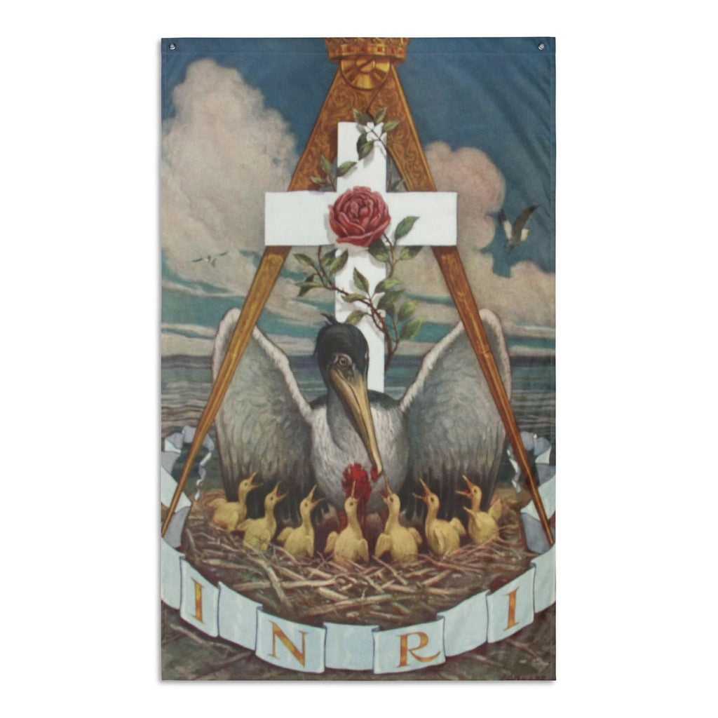 Jewel of the Rose Croix Banner Flag: Knapp Hanging Wall Flag, 34.5 x 56 in