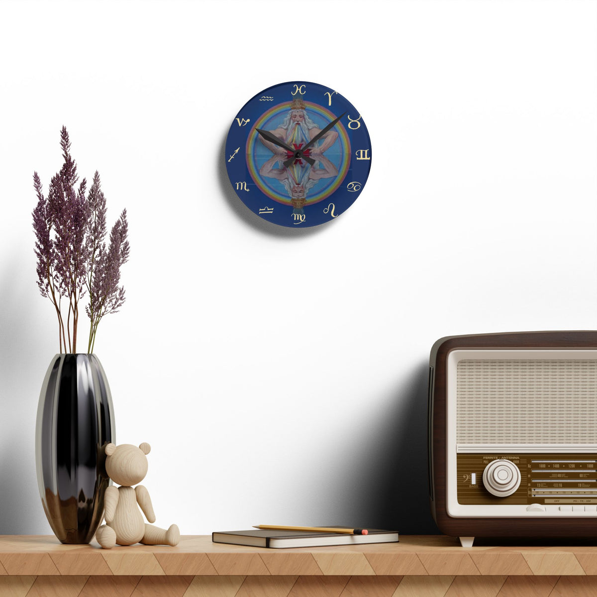 J. Augustus Knapp 'Microcosm and Macrocosm' Zodiac Wall Clock