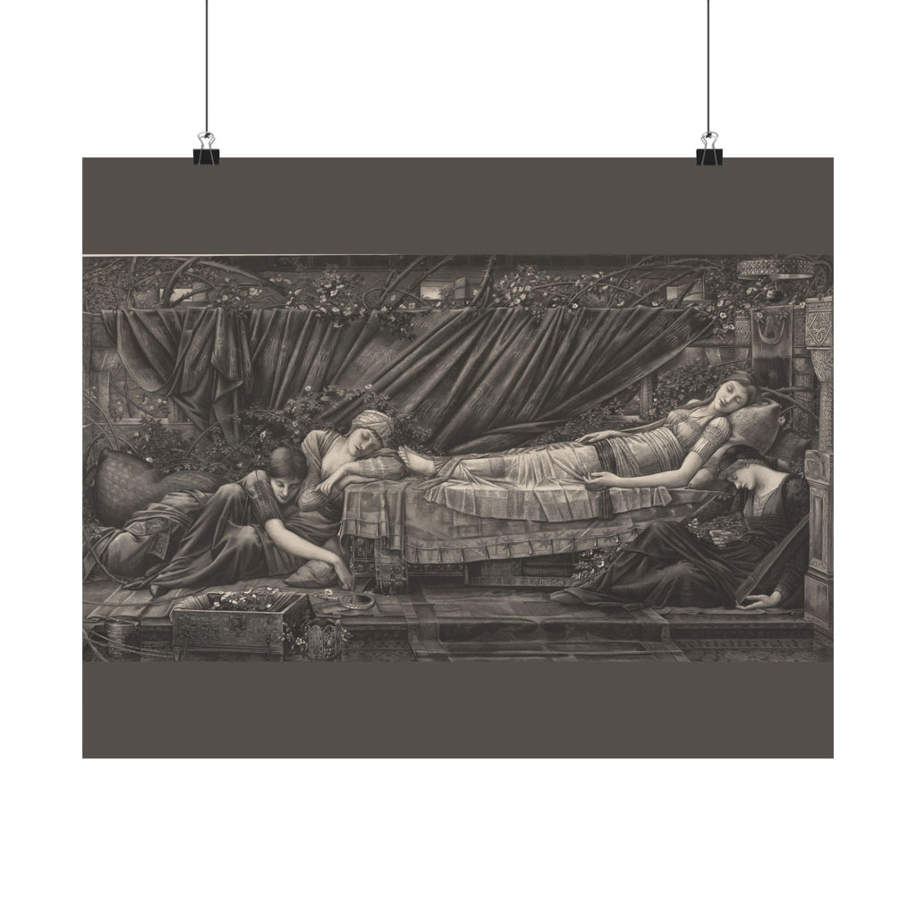 Edward Burne-Jones 'The Rose Bower, The Legend of the Briar Rose' Poster